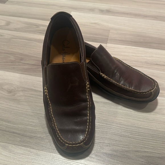 COLE HAAN Men’s Brown Leather Loafers Size 10M - Picture 1 of 8